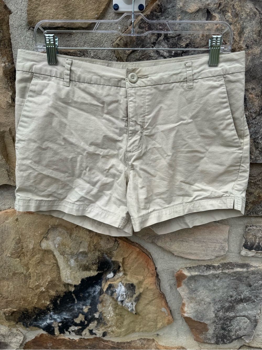 Patagonia Women's Classic Khaki Organic Cotton Chino Shorts 8 Gorpcore Preppy